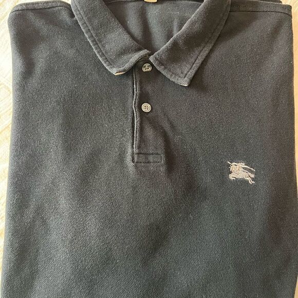 Burberry Men’s Navy Blue Short Sleeve Collared Polo Shirt Size XXL - Picture 7 of 7
